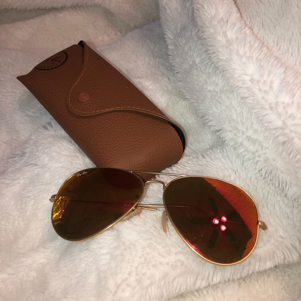 RAYBAN aviator flash lenses in ORANGE FLASH
